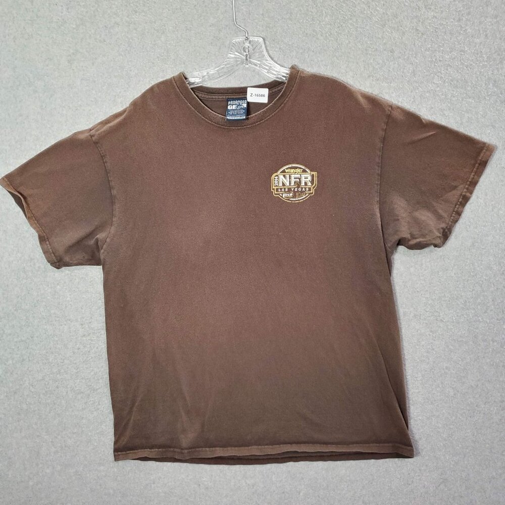 Wrangler National Final Rodeo Men Shrit XL Brown Las Vegas‎ 2014 Tee